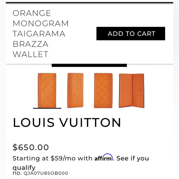 Louis Vuitton Orange Monogram Wallet - Picture 10 of 11